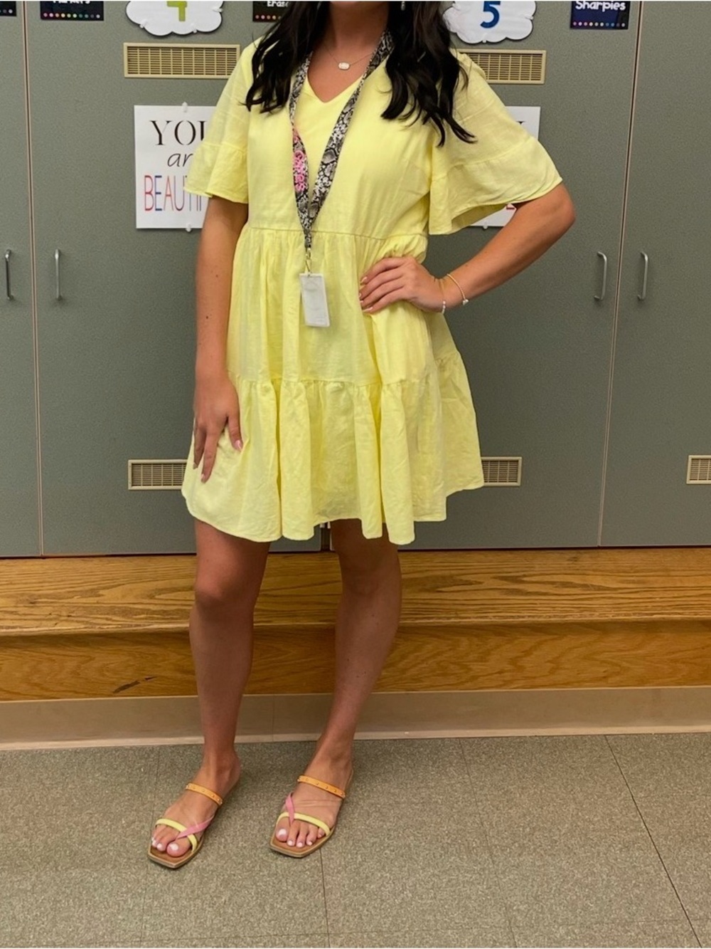 Yellow Tiered Dress